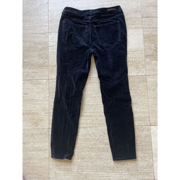 New Soft Surroundings Stretch Velvet Leggings Blue Pants 8 - Picture 5 of 5